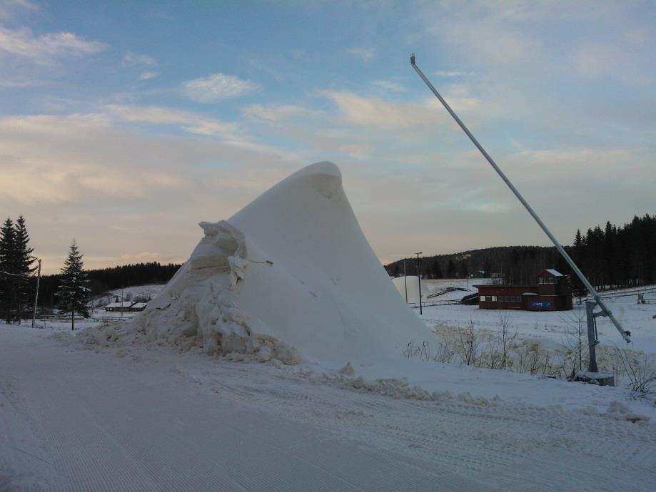 Snø ved standplassen.