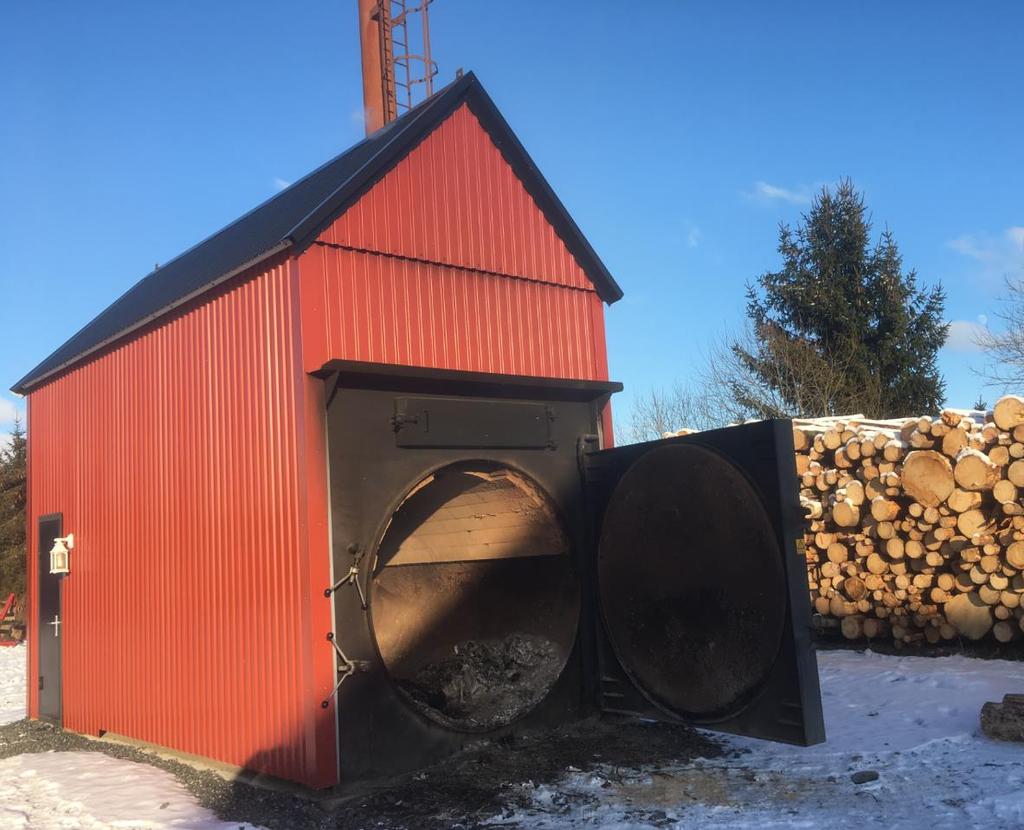 Halm til bioenergi Halmballer brennes i en stor fyrkjele omgitt av mye vann Enkel teknologi og kan fyres med alternative brensler med liten bearbeidingsgrad slik som ved eller 3 m.