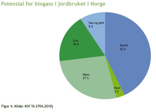 Regjeringen har en ambisjon om at 30 % av husdyrgjødselen skal igjennom en biogassreaktor innen 2020.