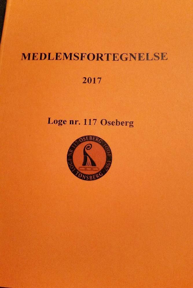 Medlemsfortegnelsen for 2017 er ferdig og vil bli delt ut på møtet den 13. februar. Mange takk til Helge Rakaas som legger ned mye arbeid i å holde den oppdatert.