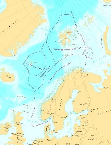 Geografi Norsk sjøområde er ca 2 600 000 km2 7 ganger større enn norsk landterritorium. Tilsvarer ca 5 ganger arealet av Polen.