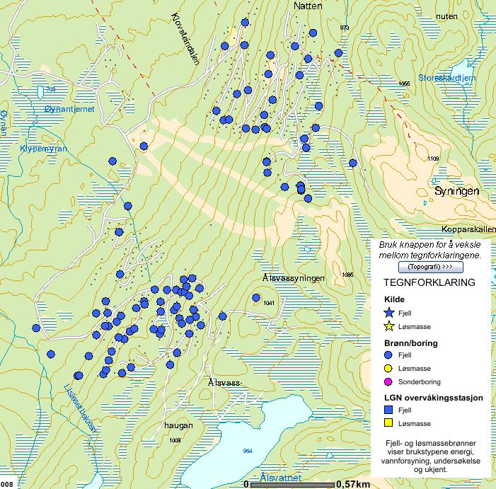 6 Natten Nesbyen Golf og aktivitetspark Nesbyen fjellandsby Golf vann Tverrlia 1 Inntak bekk Tverrlia 2 og 3 Tverrlia 4 og 7 Figur 2: Grov inndeling av de ulike områdene som har vannforsyning fra