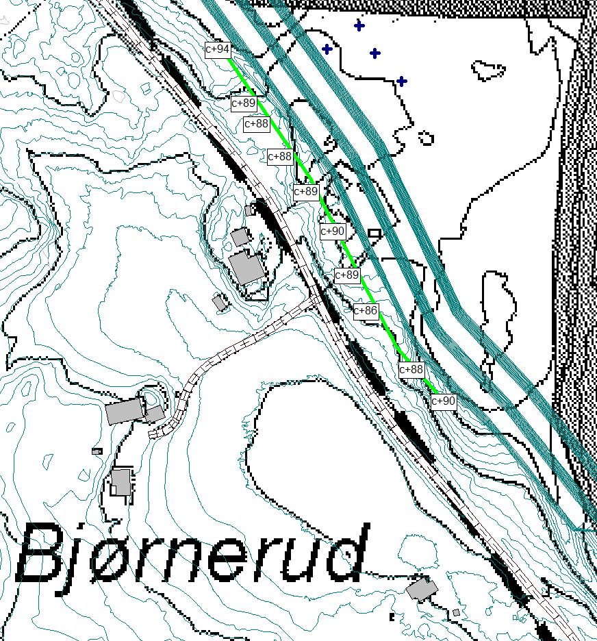 NOTAT plassering 1 for de mobile støykildene, vist i vedlegg A. Beregningsresultatene i vedlegg A til C viser at støyreduserende tiltak er nødvendig.