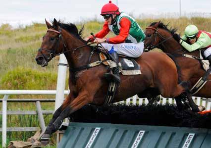 Engblom og Roberts avgjør El Gran Mago. Foto Svensk Galopp Løpsdagen torsdag får vi årets siste hekkeløp, som samtidig er årets siste galoppløp på gressbanen.