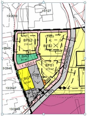 5. Presentasjon av forslag til reguleringsplan Det om lag 69,5 daa store området i Årstaddalen foreslås i hovedsak regulert til boligformål med tilhørende anlegg. Gravplassen inngår i planområdet.