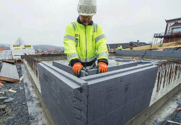 Standard betongkjerne er 150 mm, men 200 og 250 mm kan leveres på bestilling. Trollveggen leveres i lav-lambda EPS som standard i lambdaklasse 31.