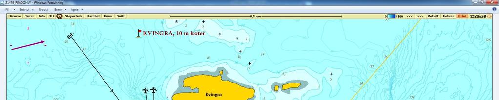 Kart over opprinnelig plassering av anlegget ved Kvingra Kart over