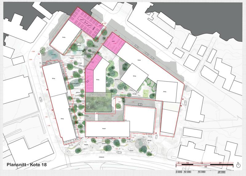 Kartgrunnlag - merknad Basert på opplysninger som fremkom i møte med Larvik kommune 01. april 2016 ble det avdekket feil i oversendte SketchUp-filer fra DARK Arkitekter AS.