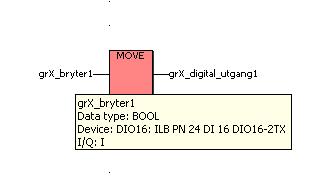 Gjør tilsvarende slik at dere kobler grx_startbryter til riktig IO. Bytt tilbake til arbeidsmiljøet IEC Programming View og gå til Main.