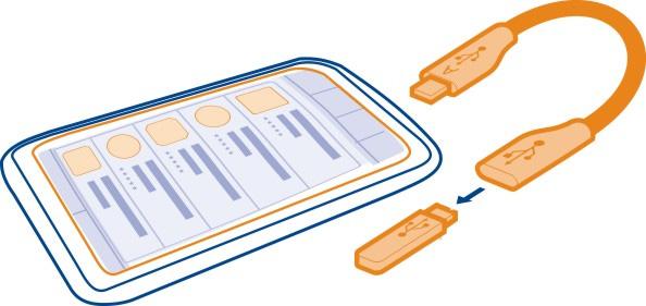 Tilkobling 99 Tips: Når USB-kabelen er tilkoblet, kan du endre USB-modus i de fleste visninger. Øverst i høyre hjørne velger du.