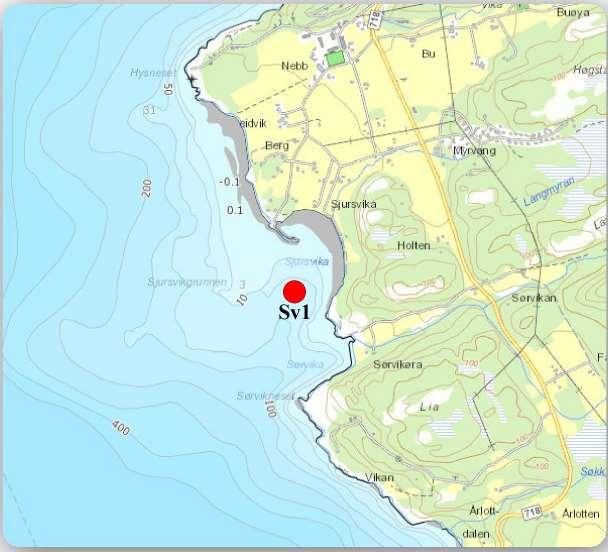 Sjursvika Rissa kommune ønsker vurderinger/beregninger for et eksisterende utslipp av kommunalt avløpsvann i Sjursvika.