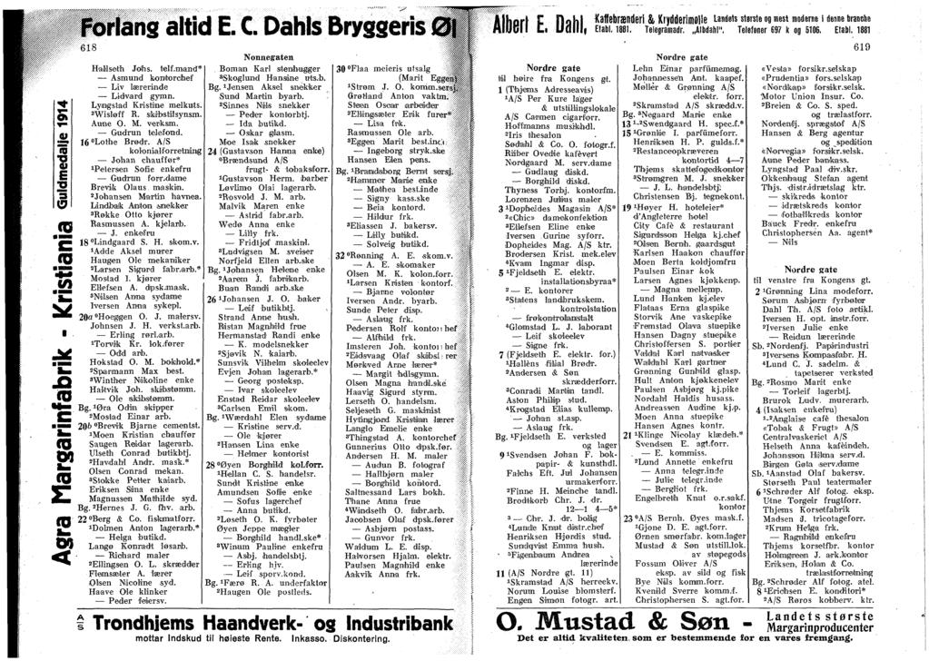 g 2 O.2.2 "K.a to S? ro 2 fe lll Utd E. C Dahls Bryggers HaUseth Johs. telf.mand* Asmund kontorclef Lv lærernde Ldvard gymn. Lyngstad Krstne melkuts. 2 Wsløff R. skbstlsynsm. Aune O. M. verksm.