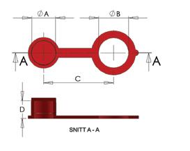 Varenavn A B C D Forpakning 59700236 SNP 1/8 7.7 9.7 22.