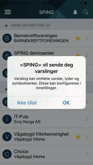 Gjennom e-post: SPING sender en engangskode til e-postadressen du oppgir. Bruk denne, velg så ditt eget passord. Det anbefales å legge inn betalingskort når man oppretter bruker.