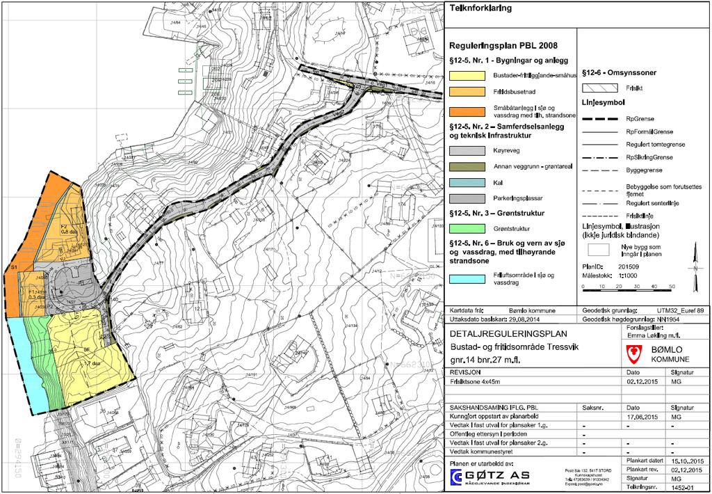 DETALJREGULERINGSPLAN Bustad- og fritidsområde Tressvik gnr. 14 bnr.