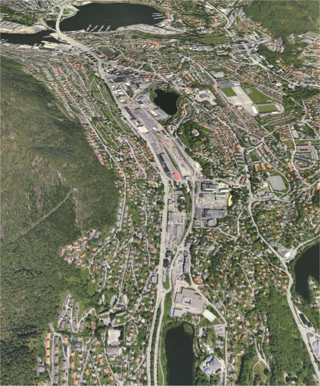 Bakgrunn Kommuneplanens arealdel for 2006-2017 viser til at området fra Solheimsviken til Fjøsanger (Næringskorridoren) har et betydelig potensial for fortetting.