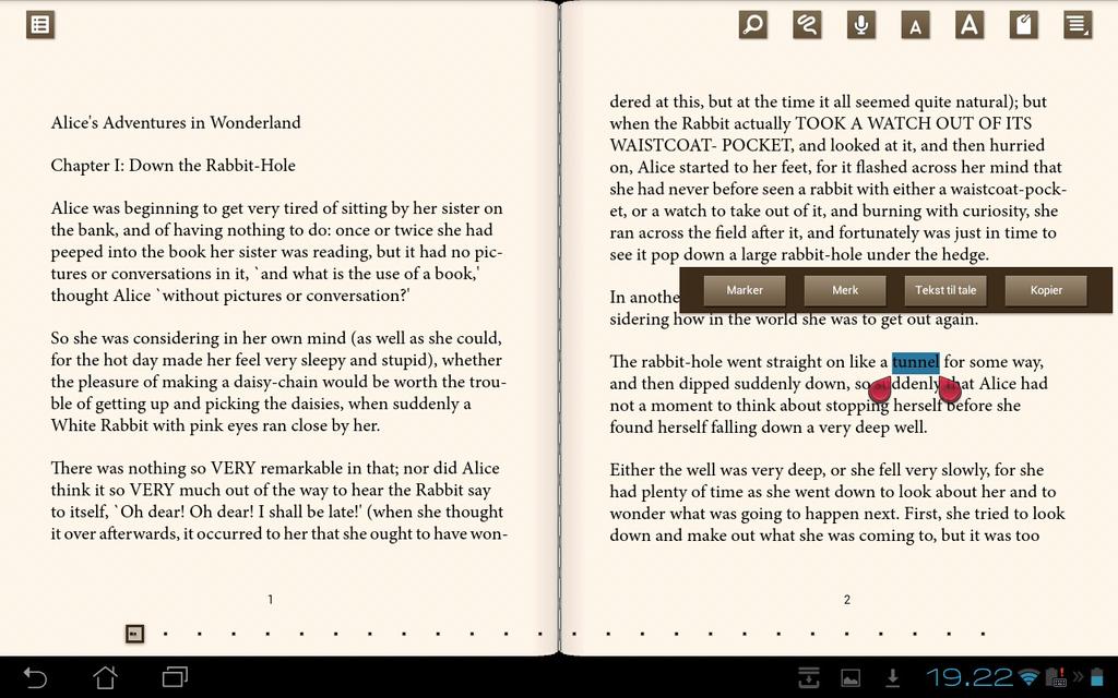 3. Bla sider som i en ekte bok eller flytt rullelinjen nederst. Skrive inn notater på ebøkene 1.