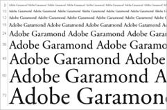 Typography There where given sertain selection for which typeface to use in