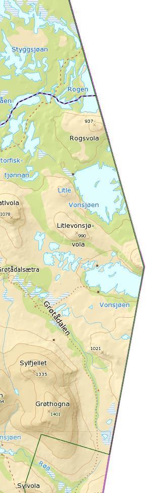 Stift, Guldalens Fogderie, og Röraases Sogn (=Røros). På svensk side av grensen er det tilsvarende betegnelser.