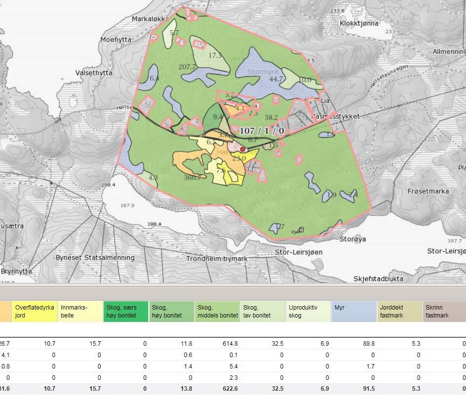 VIRKSOMHETSVURDERINGEN: TILVEKST Tilvekstfaktor Svært høy bonitet Arealtall fra NIBIO/gårdskart 0,70 m3