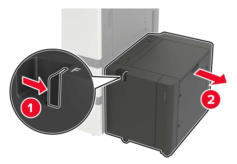 papirstopp i 3000-arks skuffen 1 Skyv 3000-arks