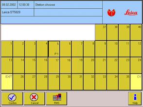 5. Betjening Definere programtrinn (fortsettelse) Velge en stasjon til et trinn Klikk på STATION i topptekstraden. Menyen CHOOSE STATION åpnes (fig. 58).