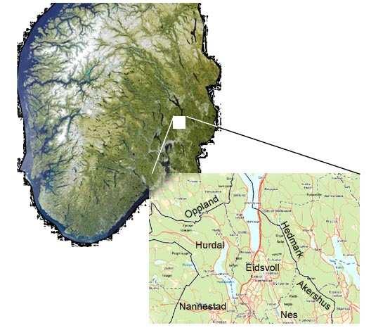 Materiale og metode 2 Materiale og metode 2.1 Materiale I denne oppgaven bruker vi bare data over Eidsvoll kommune (figur 1), og vi ser bare på gran, Picea abies.