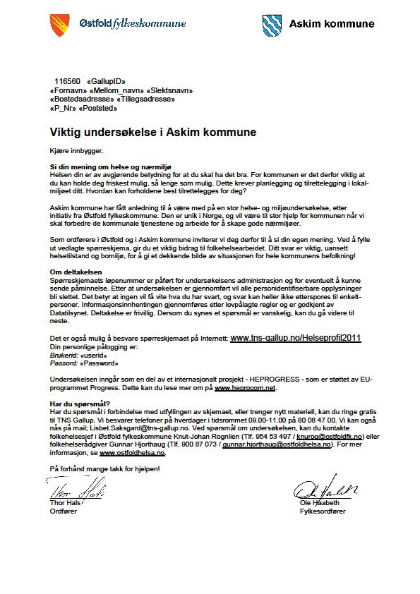 OM UNDERSØKELSEN Bakgrunn Fra 2012 får kommuner og fylkeskommuner et forsterket lovkrav gjennom den nye folkehelseloven om å føre oversikt over befolkningens helsetilstand.