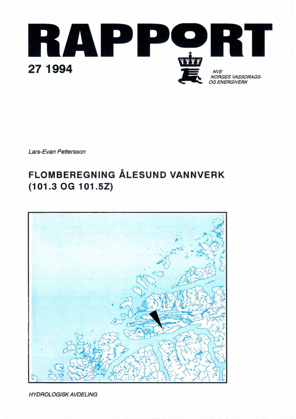 27 1994 NVE NRGES VASSDRAGS G ENERGVERK Lars-Evan Petterssn