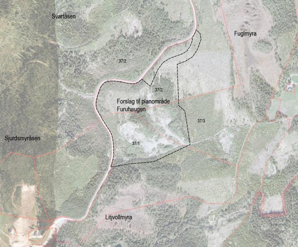 Detaljreguleringsplan for Furuhaugen masseuttak 4. BESKRIVELSE AV PLANOMRÅDET 4.1.