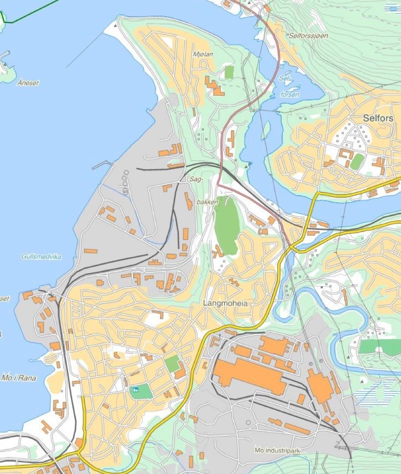 4 Beskrivelse av planområdet, eksisterende forhold 4.1 Beliggenhet Planområdets adresse er Thora Meyers gate 9 og Strandgata 12. Området ligger rett nord for Biskop Bangs gate.