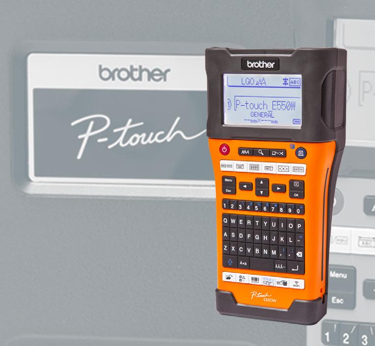 BROTHER PT-E550WVP KOFFERTSETT Håndholdt merkemaskin for elektrikere og installatører.