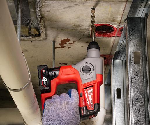 HVORFOR VELGE M12 CH-402C SDS PLUS: MILWAUKEE M12 CH-402C SDS PLUS BØRSTELØS BORHAMMER M12 FUEL SDS plus borhammer med børsteløs