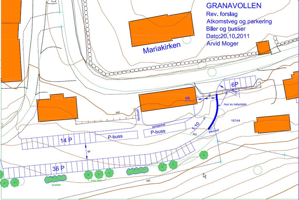Endring av reguleringsplan for Granavollen Ny veg til parkeringsplass m.m. - Planbeskrivelse 9 3.
