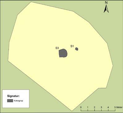 Kokegropene lå delvis i nord, på høyden av lokaliteten (S4, S8-S12), delvis i skråningene ned mot det torvholdige søkket i sørenden.