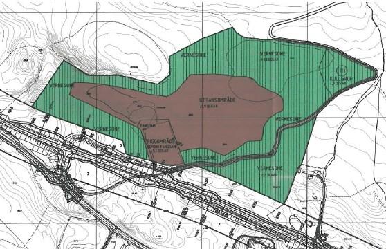 Figur 1. Gjeldende reguleringsplan. Planstatus: Område ligger i dagens gjeldende kommuneplan som LNF.