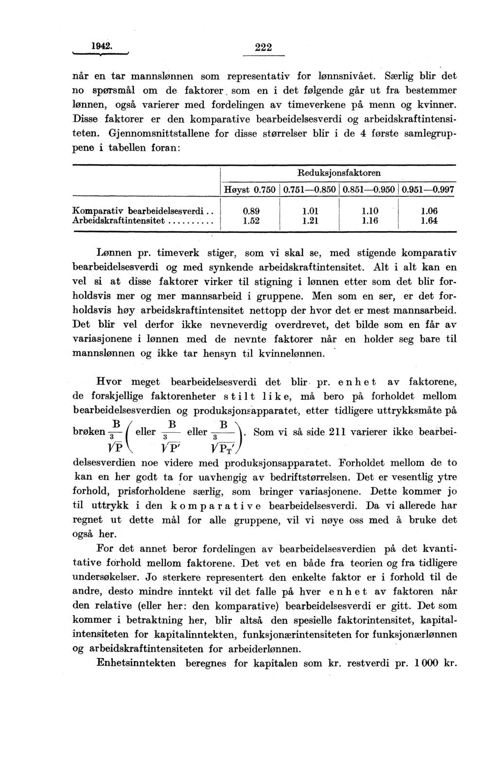 1942. 222 når en tar mannslønnen som representativ for lønnsnivået.