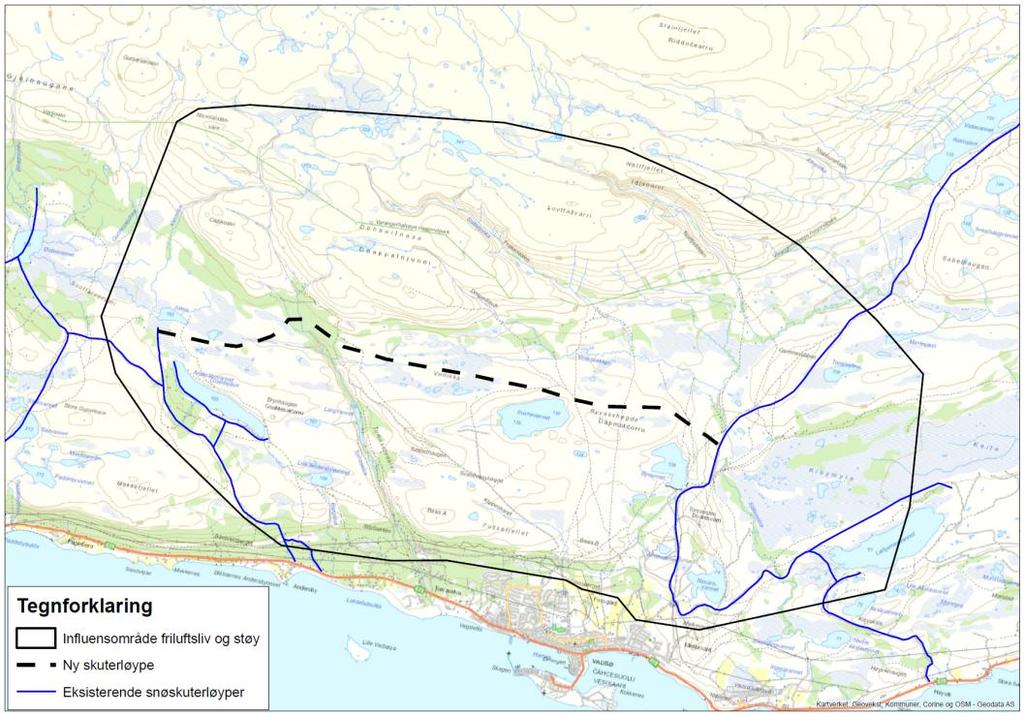 innkomne innspill ble utkast til trase for videre behandling endret i både østlig og vestlig ende (se kart nedenfor) Rambøll ble engasjert av Vadsø kommune for å forestå nødvendige utredninger og