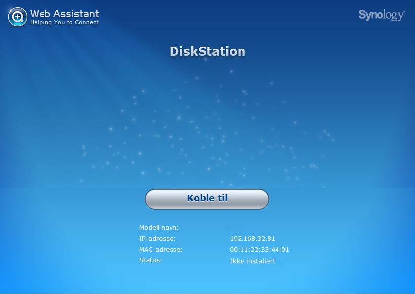 Kapittel Installer DSM på DiskStation 3 Når oppsettet av maskinvaren er fullført, installerer du DiskStation Manager (DSM) Synologys nettleserbaserte operativsystem på din DiskStation.