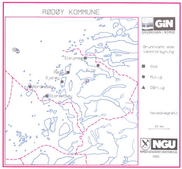 Muligheter for grunnvann som vannforsyning Oppgitt Grunnvann i Grunnvann som Forsyningssted vannbehov løsmasser fjell vannforsyning Sleipnes 0,25 l/s Dårlig Mulig Mulig Kila