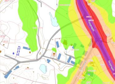 27. Støv og støy; trafikk Planområde Området vurderes ikke til å være støyutsatt. Nærmeste støykilde er Kongsveien som ligger ca. 350 meter unna i luftlinje.