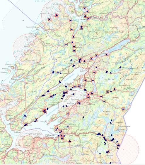 Analyse av landsnettet NT sør: Analyseresultat fra KV(v/ Geodesidivisjonen.