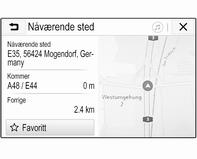 Oversikt-skjermknappen Under en aktiv veivisning vises en Oversikt-skjermknapp på venstre side av skjermen. Velg Oversikt for å se en oversikt over den aktive ruten.