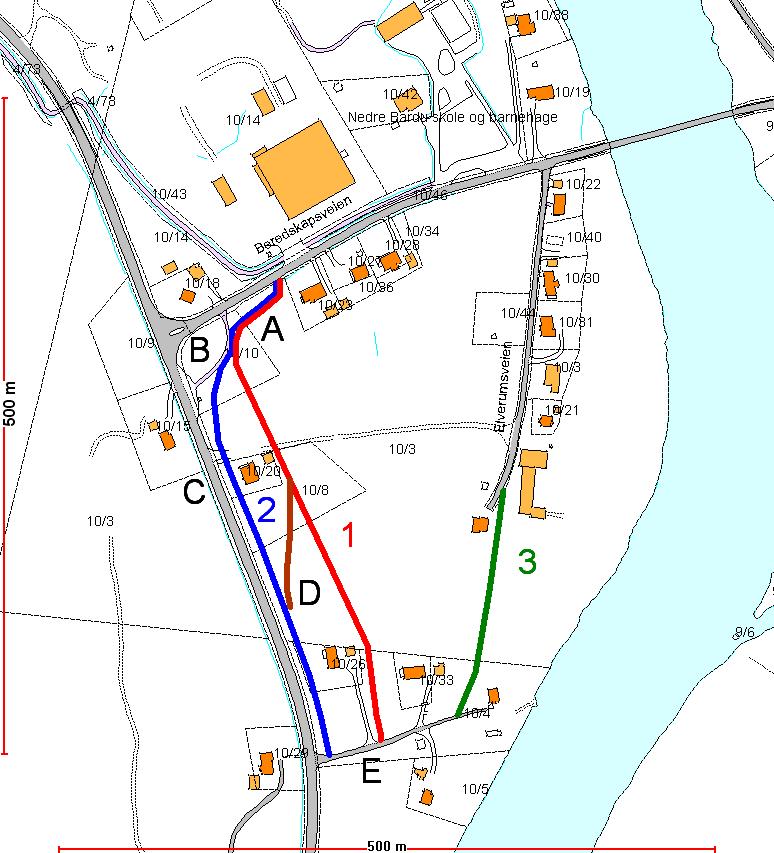 Planstatus I gjeldende arealdel til kommuneplan er E6 betegnet som viktig kommunikasjonssystem. Tilgrensende arealer er betegnet som 2.