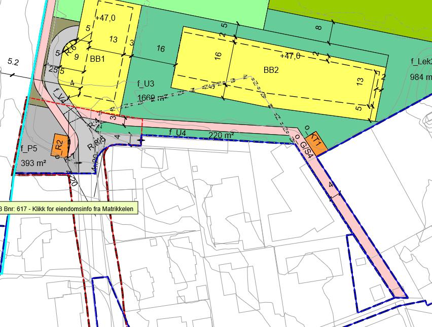 Trafikkvurdering Side 6 3.1.3 Øvrig opparbeidelse av tiltak til myke trafikanter Utsnitt av plan 0443.