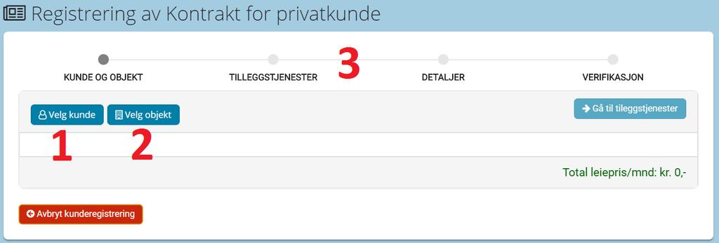 1.5. KONTRAKTREGISTER 31 Opprett ny kontrakt - steg 2 (a) Velg