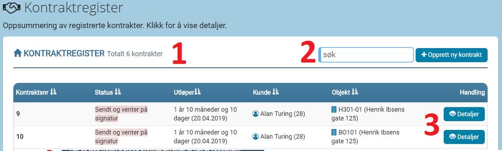 Viser oppsummering av all informasjon som er valgt og registrert i de forrige stegene. Det er ikke nok plass til å vise alt her.