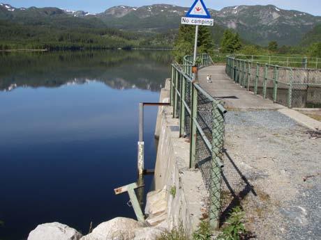 Enkelte steder var det veldig bratte bergpartier Figur 10 : Det gikk flere veifar i skråningen. Områdene ned mot Vinjevatn består av ei flate.