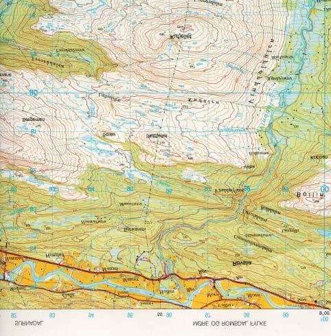 UNDERSØKT OMRÅDE N STATKRAFT SF OVERSIKTSKART VINDØLA SURNADAL, MØRE OG ROMSDAL NORGES GEOLOGISKE UNDERSØKELSE