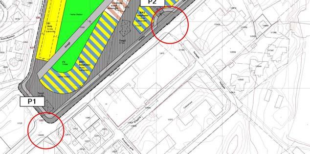 boliger og næring. Figur 1 viser et kart over området. Figur 1 - Kart over Hamar stadion.